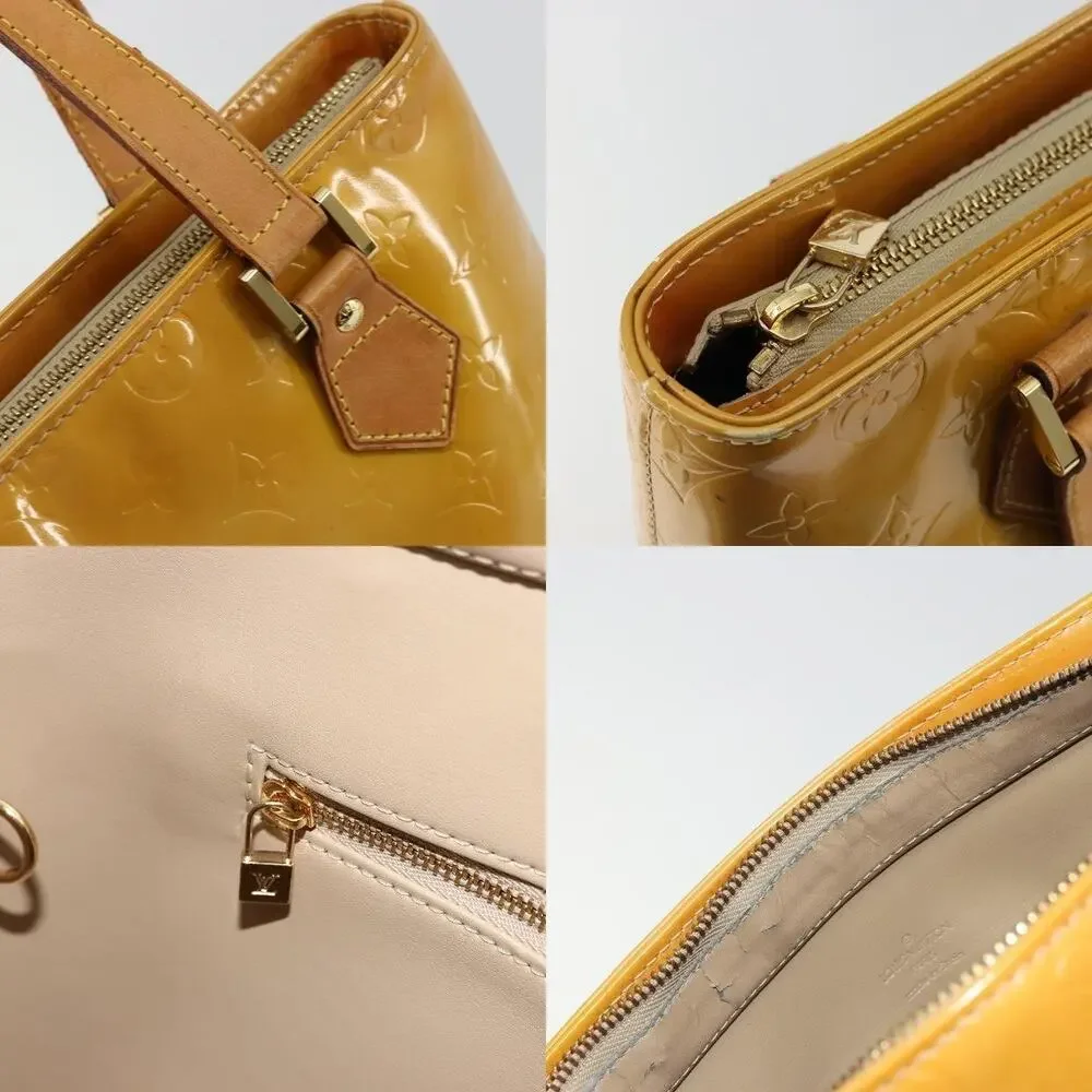 Louis Vuitton Monogram Vernis Houston Handbag Beige